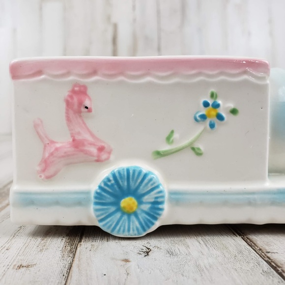 Vintage Inarco Japan Planter Baby Ceramic Train - Picture 5 of 7